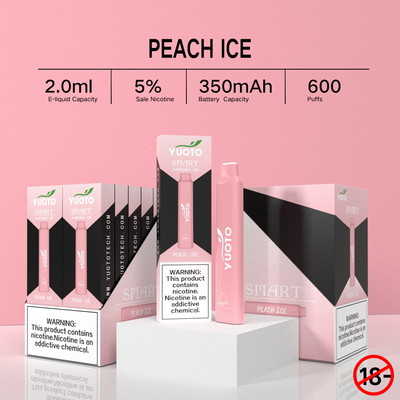 1 gói / 23g Yuoto 600 Puffs Vape 12 hương Hệ thống Pod dùng một lần Pink Ice