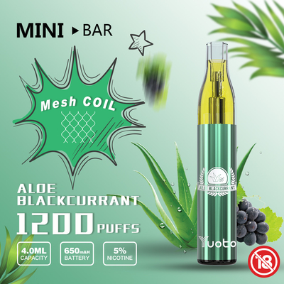 Russia Hot Yuoto Mini Bar 1200 Puff dùng một lần 15flavor E-Juice Dung tích 4ml