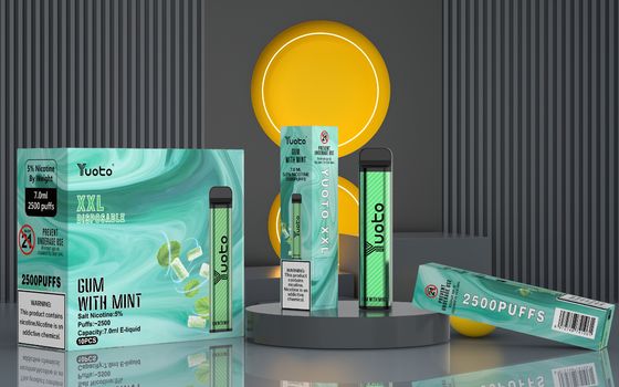 7 ml Yuoto Vape dùng một lần XXL 2500 Puffs Thiết bị hương vị