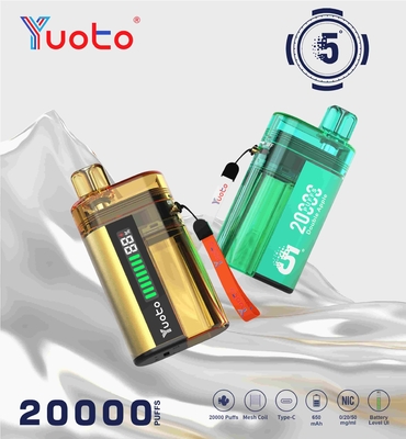 Yuoto 20000 thổi vape dùng một lần với bể dầu trong suốt